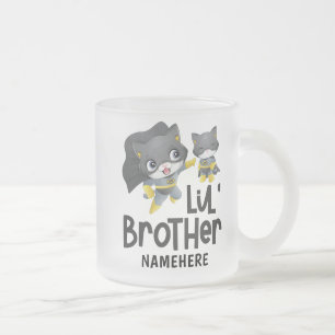 Tasse Givré Little Brother Superhero Chat Nom personnalisé