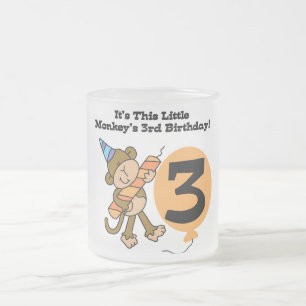 Tasse Givré Little Monkey 3e Anniversaire Tshirts et cadeaux