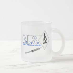Tasse Givré LOGO BLEU de CLS avec le MICROSCOPE - SCIENTIFIQUE