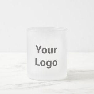 Tasse Givré Logo personnalisé simple et élégant ici société