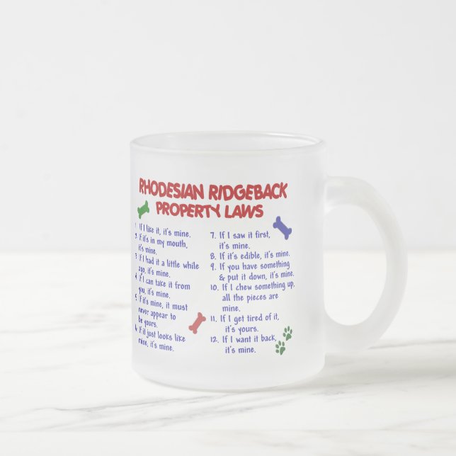 Tasse Givré Lois 2 de propriété de RHODESIAN RIDGEBACK (Droit)