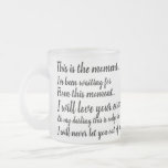 Tasse Givré Love Poem Rose de la Coupe Romantic<br><div class="desc">Un cadeau parfait pour votre bien-aimé avec les paroles de la très romantique ballade de Barbara Borgelin This is the Moment</div>