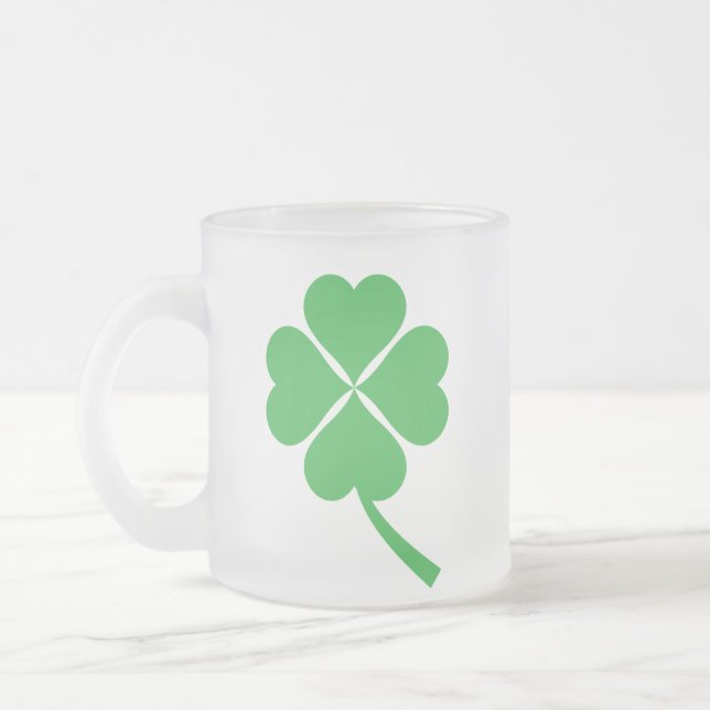 Tasse Givré Lucky Four Leaf Shamrock Design-87906 (Gauche)