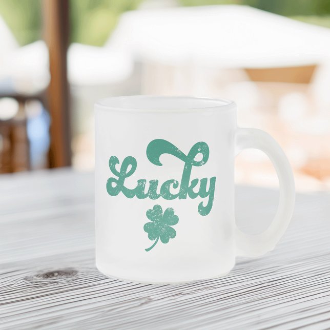 Tasse Givré Lucky | Retro St Patrick's Day (Créateur téléchargé)