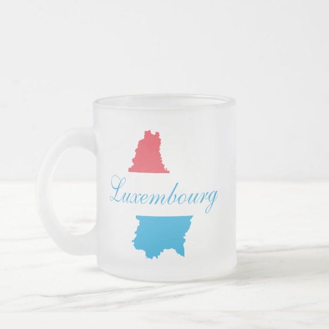 Tasse Givré Luxembourg luxembourgeois moderne Drapeau Carte So (Gauche)