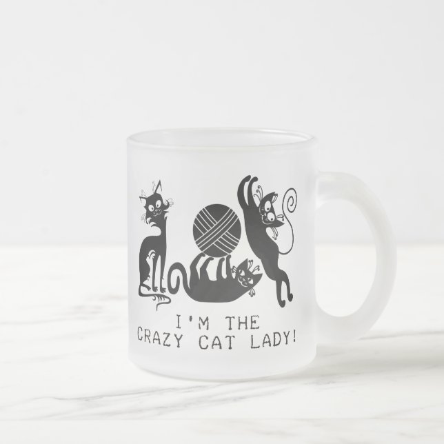 Tasse Givré Madame folle de chat (Droit)