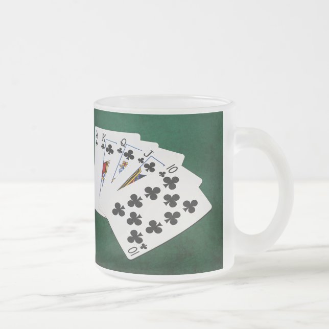 Tasse Givré Mains de poker - Brosse royale - Costume de clubs (Droit)