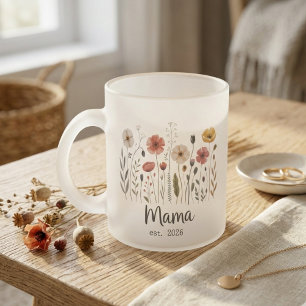 Tasse Givré Mama Est Floral Année Dessin de Fleurs Sauvages