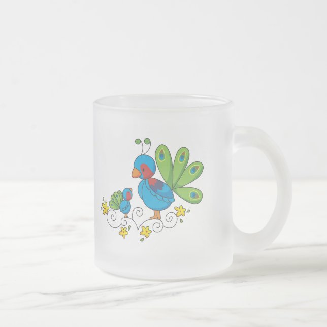Tasse Givré Maman et bébé Peacock (Droit)