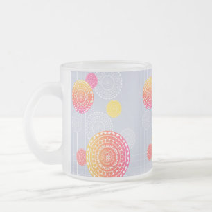 Tasse Givré Mandala vibré rose jaune aléatoire