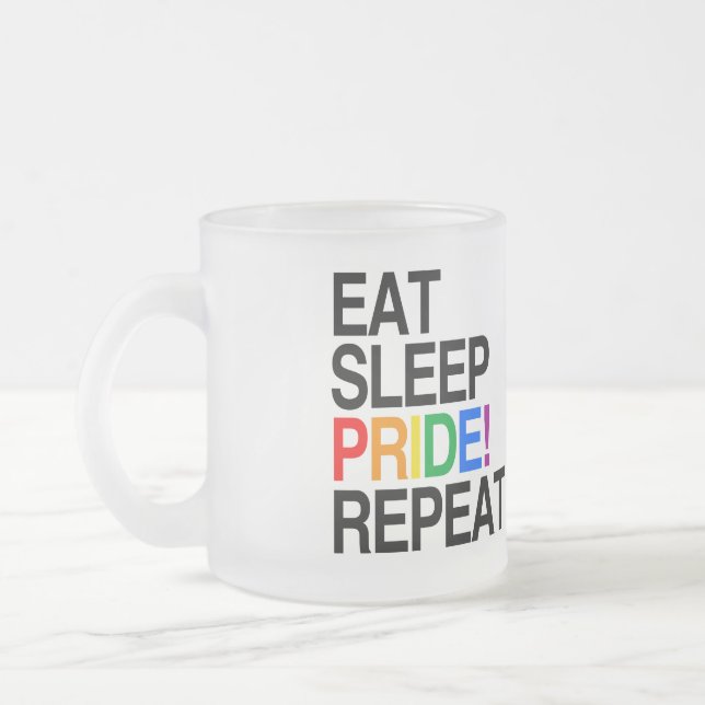 Tasse Givré Manger Dormir Fierté Répéter (Gauche)