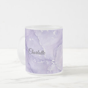 Tasse Givré Marbre personnalisé de luxe avec nom personnalisé