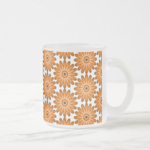 Tasse Givré Marguerites orange dans le style des années 70