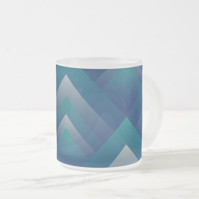 Tasse Givré Marine gris turquoise (Devant droit)