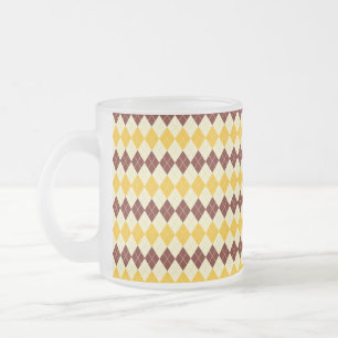 Tasse Givré Marron - Jaune Motif Tartan Écossais