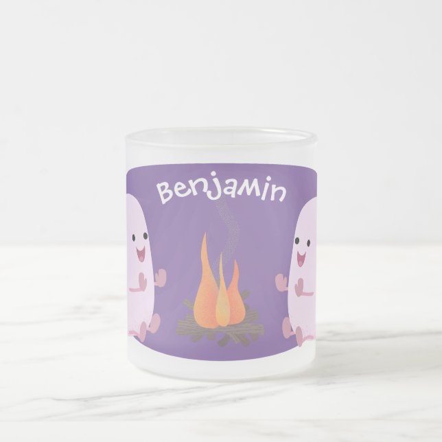 Tasse Givré Marshmallows mignons roses par dessin animé sur le (Centre)