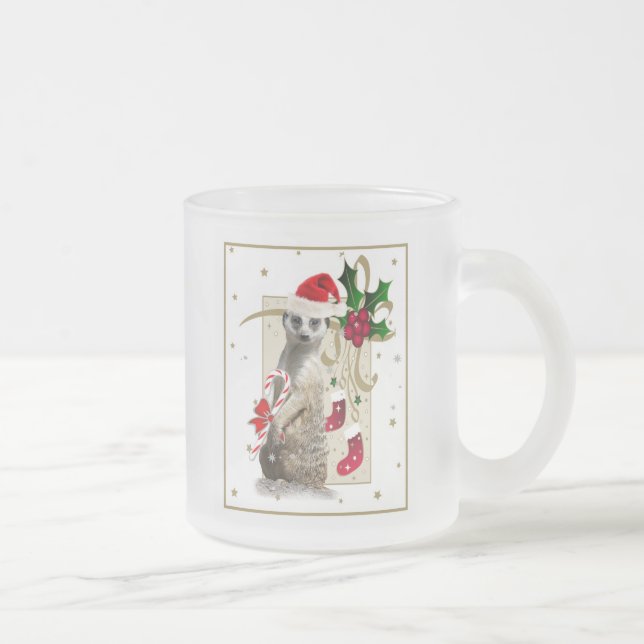 Tasse Givré Meerkat Père Noël (Droit)