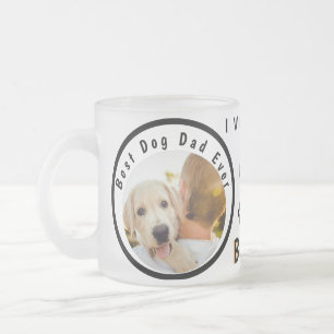 Tasse Givré Meilleur papa de chien au monde Photo personnalisé