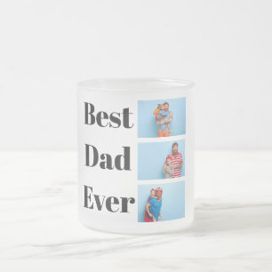 Tasse Givré Meilleur Papa de tous les temps 3 Collage de Photo