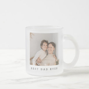 Tasse Givré Meilleur papa Jamais photo complète personnalisée
