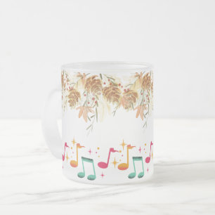 Tasse Givré Mélodie de la nature : Notes musicales avec Feuill