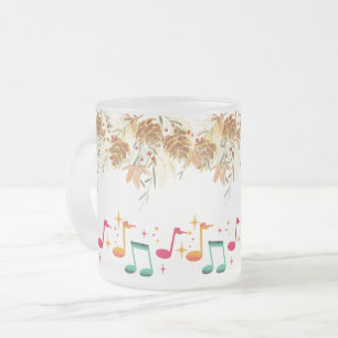 Tasse Givré Mélodie de la nature : Notes musicales avec Feuill