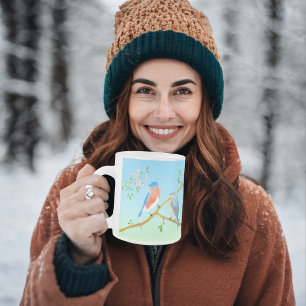 Tasse Givré Merles bleus