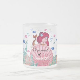 Tasse Givré 🧜  ♀️ Mermaid Glittering Sous Le Nom Personnalis