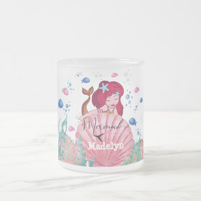 Tasse Givré 🧜 ‍ ♀️ Mermaid Glittering Sous Le Nom Personnalis (Centre)