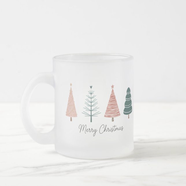 Tasse Givré Merry Christmas Tree Design (Gauche)