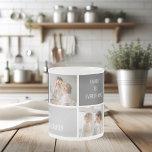 Tasse Givré Moden 3Collage Photo & Grey Meilleur Cadeau Famili<br><div class="desc">Moden 3Collage Photo & Grey Meilleur Cadeau Familial</div>
