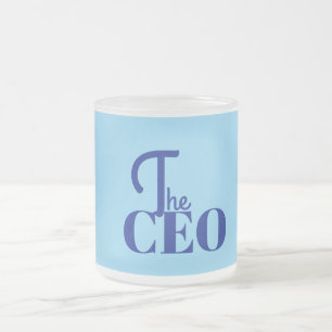 Tasse Givré Moderne Minimaliste Le PDG Bleu
