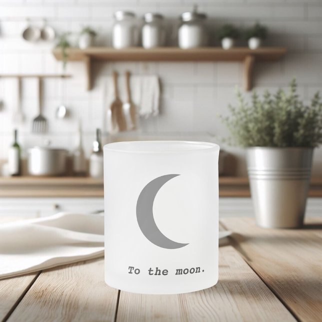 Tasse Givré Moderne simple à la citation de la lune (Créateur téléchargé)