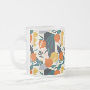 Tasse Givré Moderne tendance Preppy Chic Apricot et Feuille