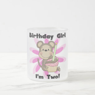 Tasse Givré Monkey Girl 2e Anniversaire Tshirts et cadeaux