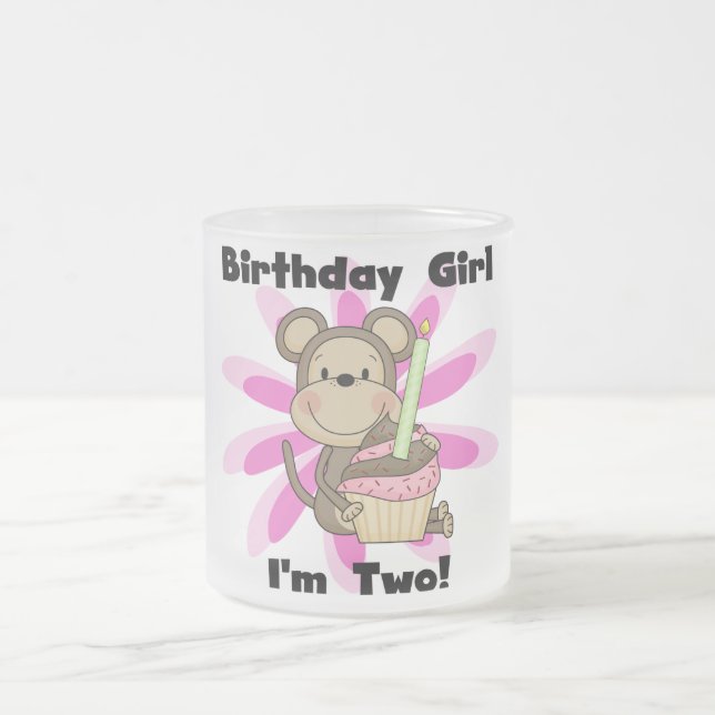 Tasse Givré Monkey Girl 2e Anniversaire Tshirts et cadeaux (Centre)