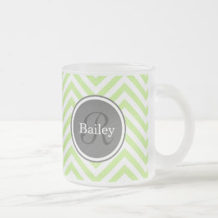 Tasse Givré Monogramme de fromage vert à la menthe