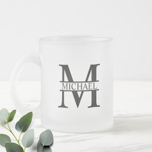 Tasse Givré Monogramme et nom personnalisés