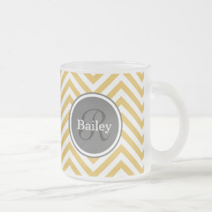 Tasse Givré Monogramme jaune Chevron