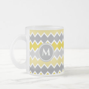 Tasse Givré Monogramme Motif jaune et gris