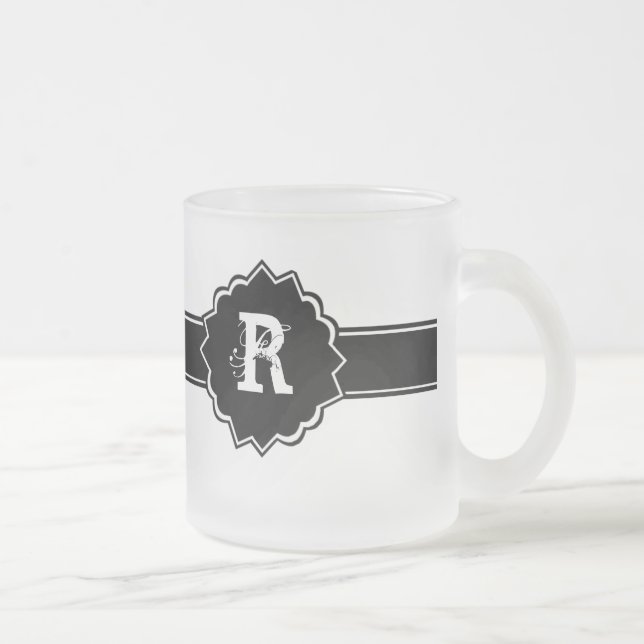 Tasse Givré Monogramme noir blanc (Droit)