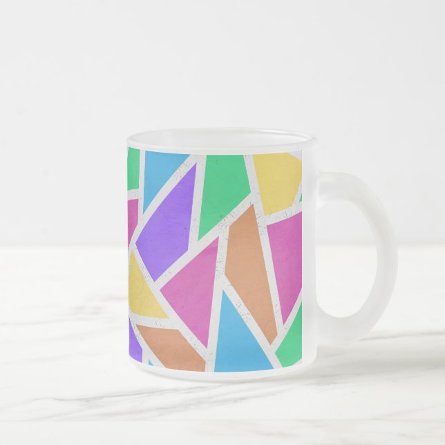 Tasse Givré Mosaïque de couleurs vives arc-en-ciel (Droit)