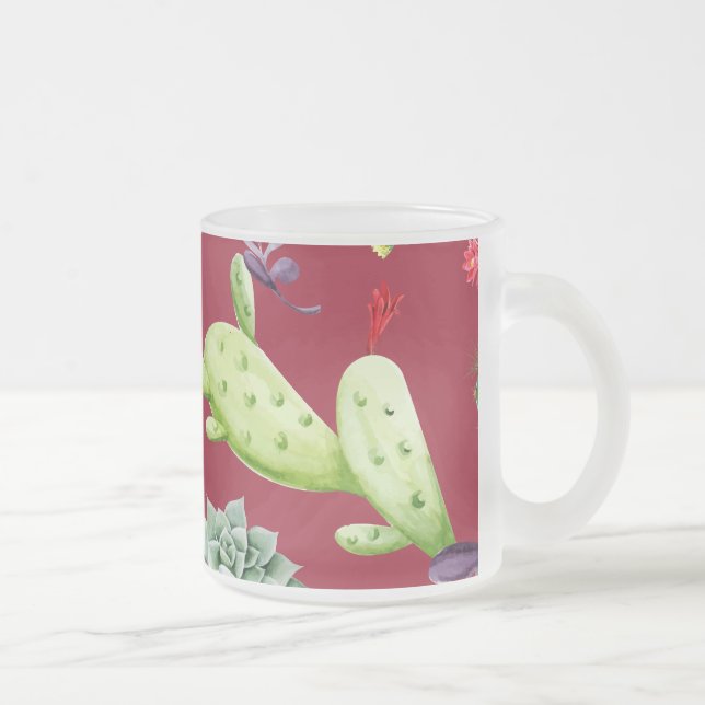 Tasse Givré Motif Cactus 4 (Droit)
