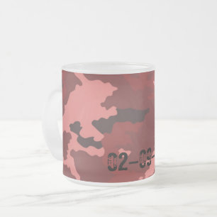 Tasse Givré Motif camouflage rouge rose marron