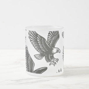 Tasse Givré Motif d'aigle volant – Oiseau noir et blanc audaci