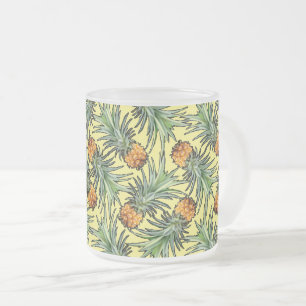 Tasse Givré Motif d'ananas tropical sur jaune