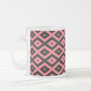 Tasse Givré Motif de corail et de diamant noir