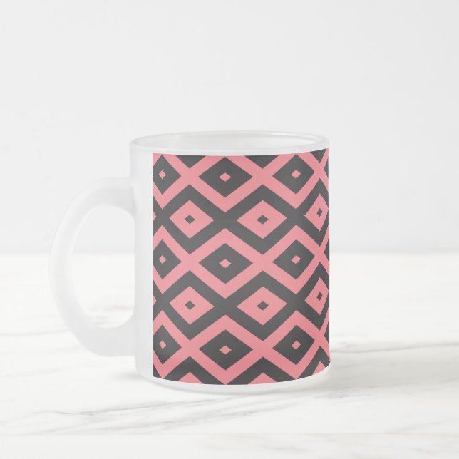 Tasse Givré Motif de corail et de diamant noir (Gauche)