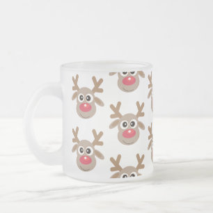 Tasse Givré Motif de dessin animé de Christmas Cute Reindeer