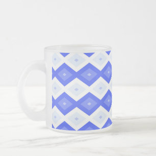 Tasse Givré Motif de diamant bleu royal